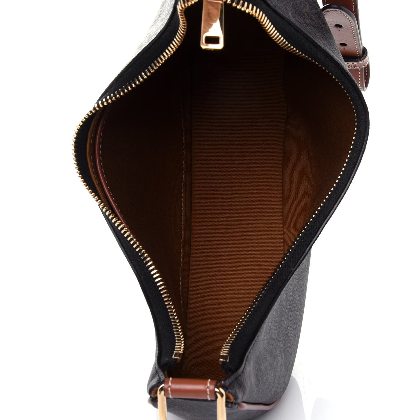 Triomphe Canvas Calfskin Ava Shoulder Bag Tan