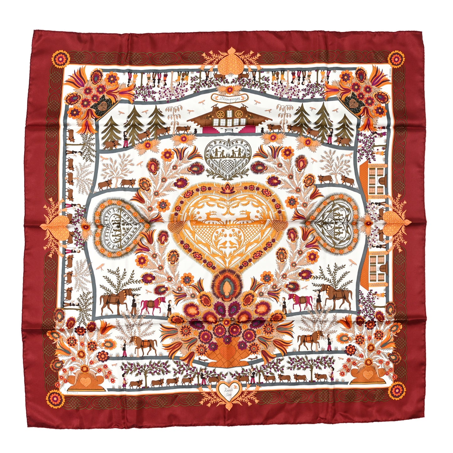 Silk Decoupages Scarf 90