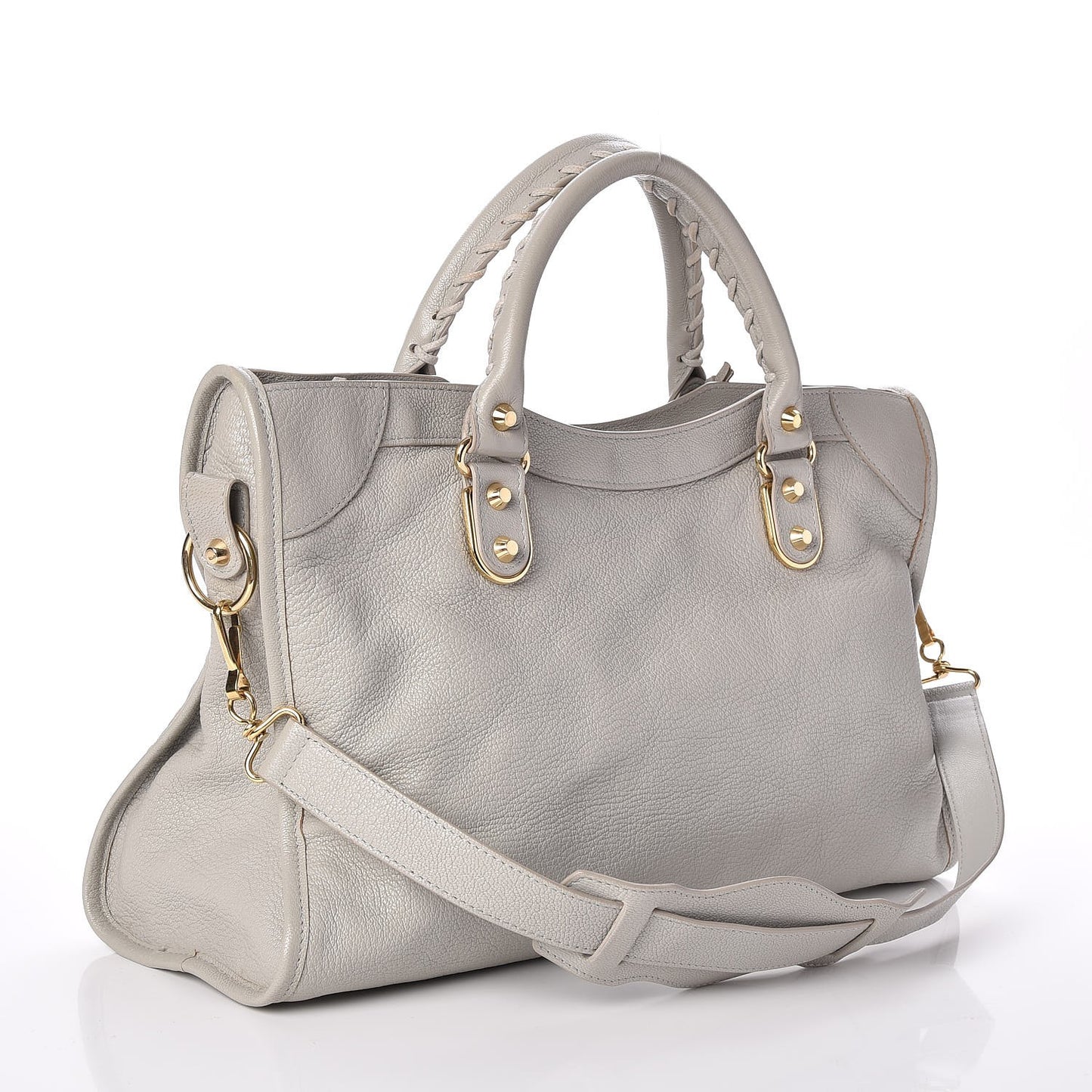 Chevre Gold Metallic Edge Hardware City Gris Glace