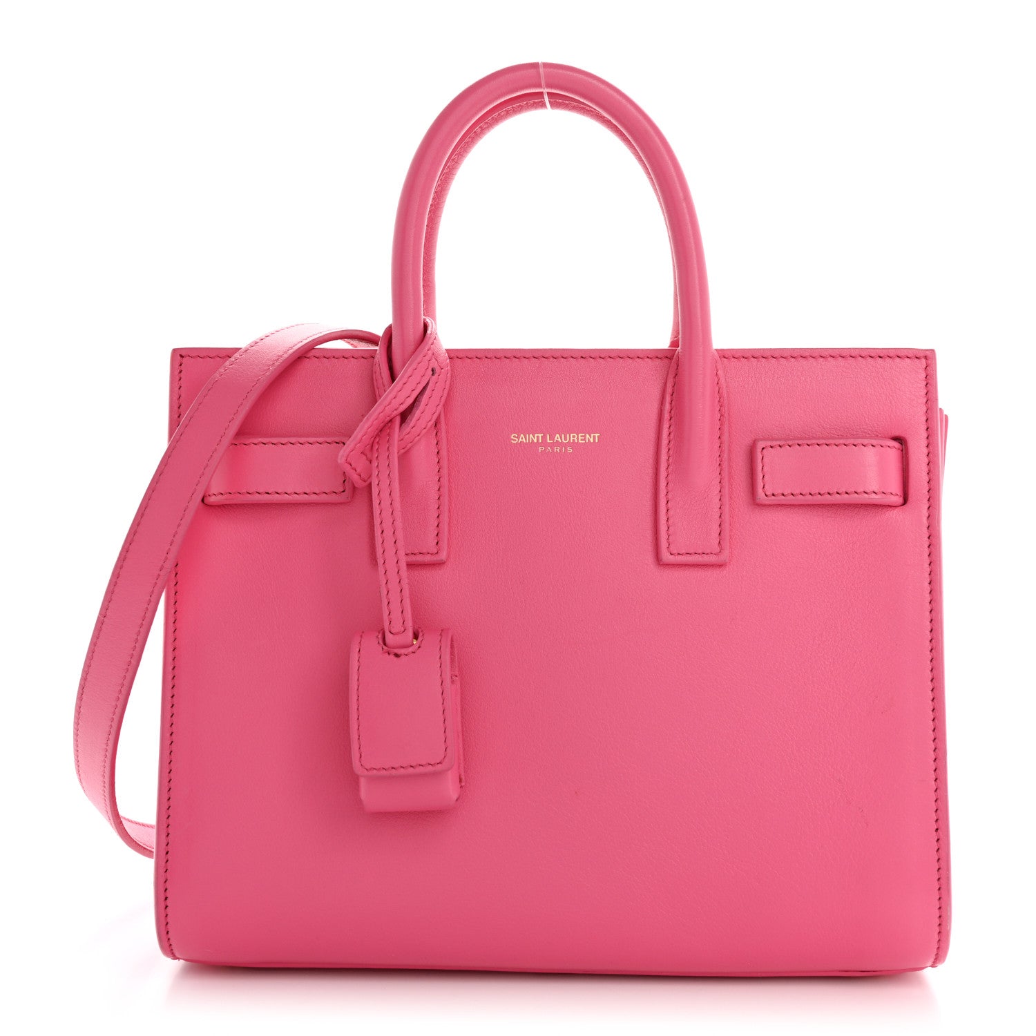 Saint Laurent Calfskin Nano Sac De Jour Lipstick Fuchsia 1 of 16