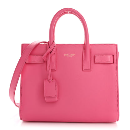 Saint Laurent Calfskin Nano Sac De Jour Lipstick Fuchsia 1 of 16