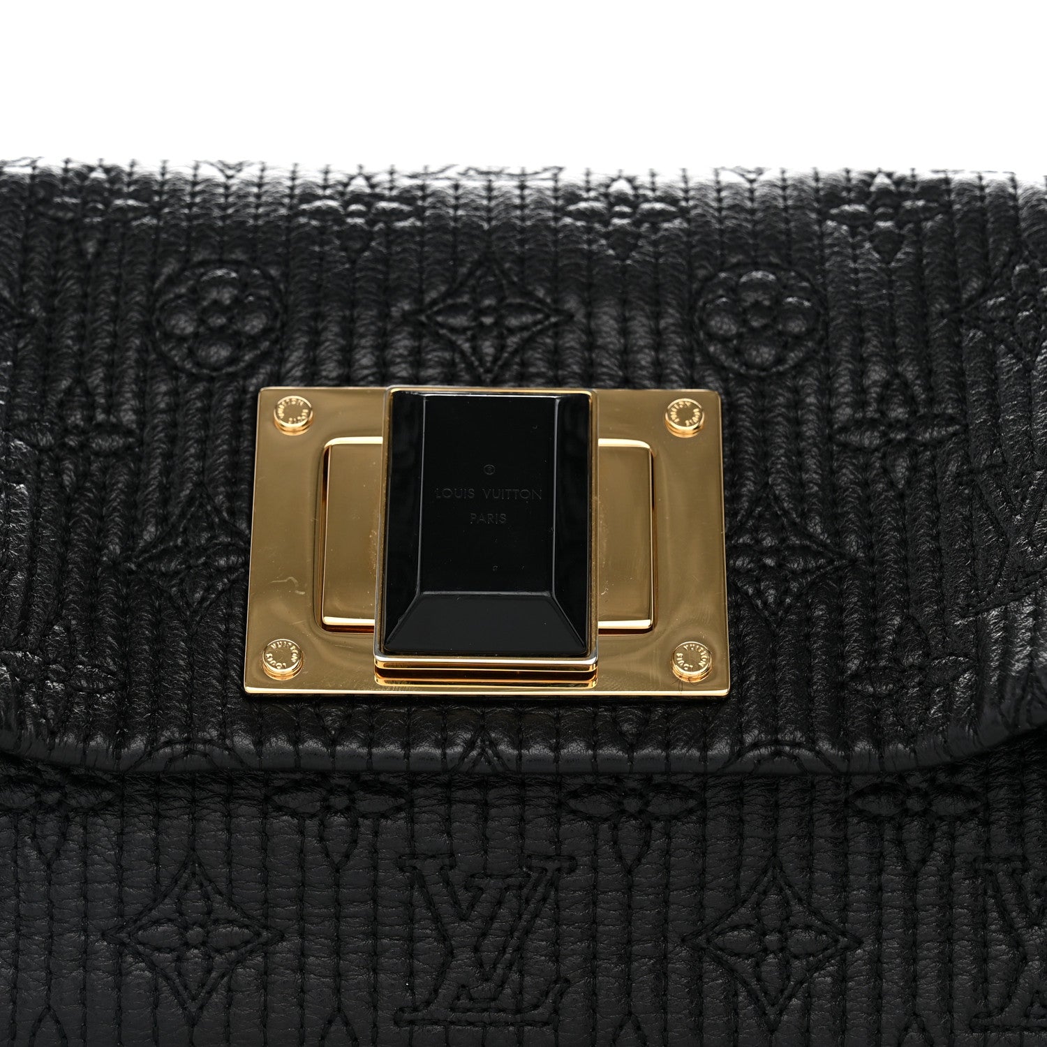 Louis Vuitton Calfskin Quilted Monogram Altair Clutch Black 8 of 10