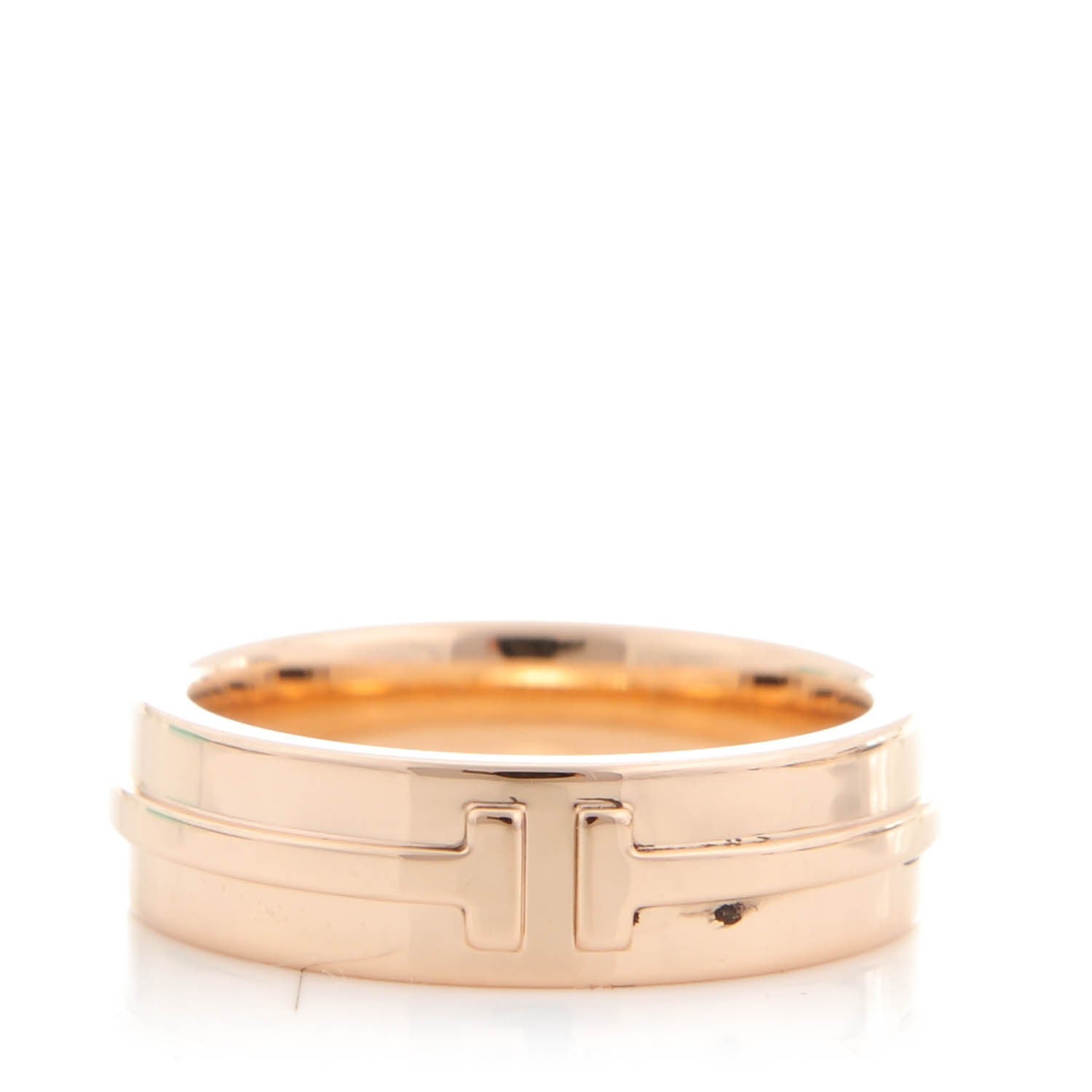 Tiffany 18K Rose Gold T Two Ring 6.5 1 of 5