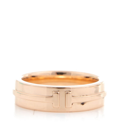 Tiffany 18K Rose Gold T Two Ring 6.5 1 of 5
