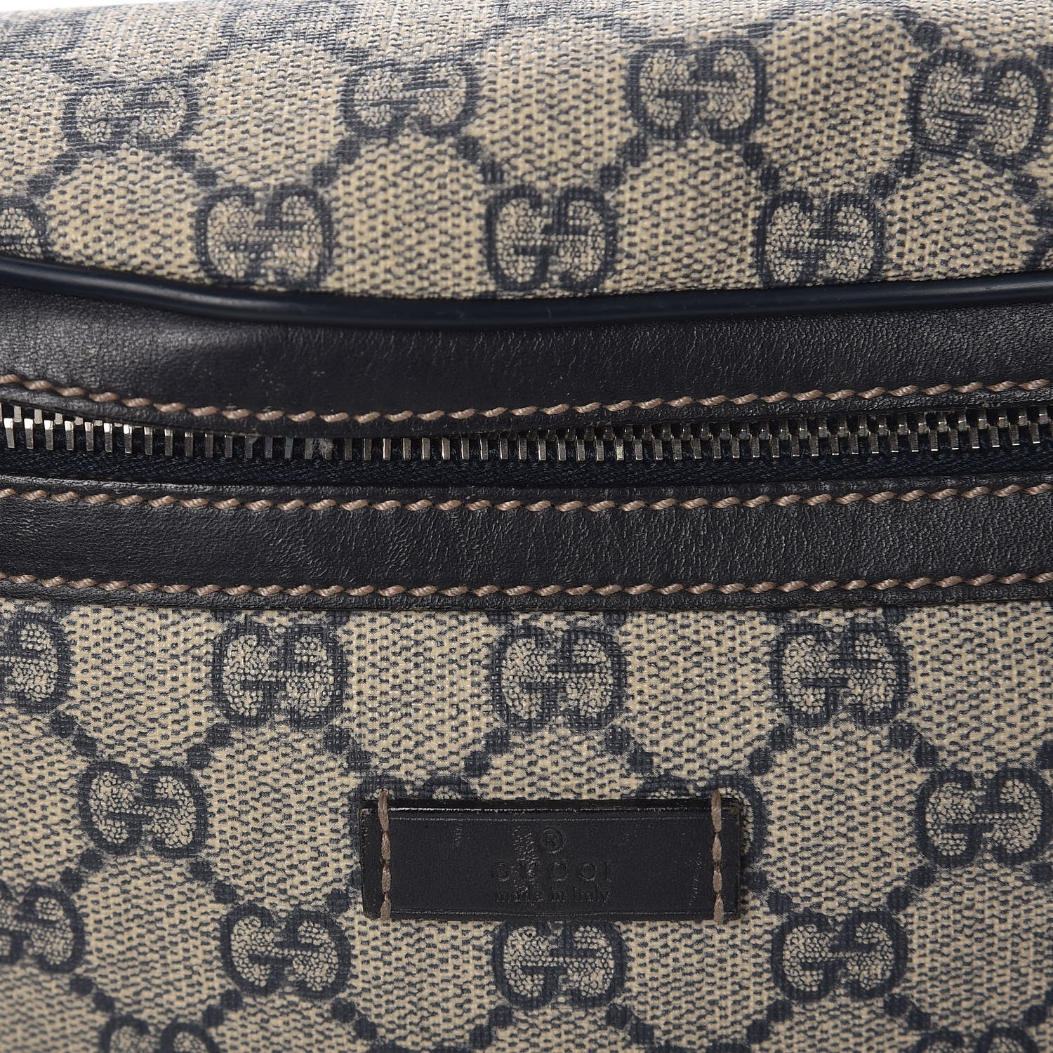 Gucci GG Supreme Monogram Belt Bag Navy 11 of 14