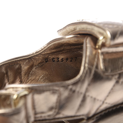 Chanel Iridescent Lambskin Velcro Dad Sandals 37 Light Bronze 9 of 10