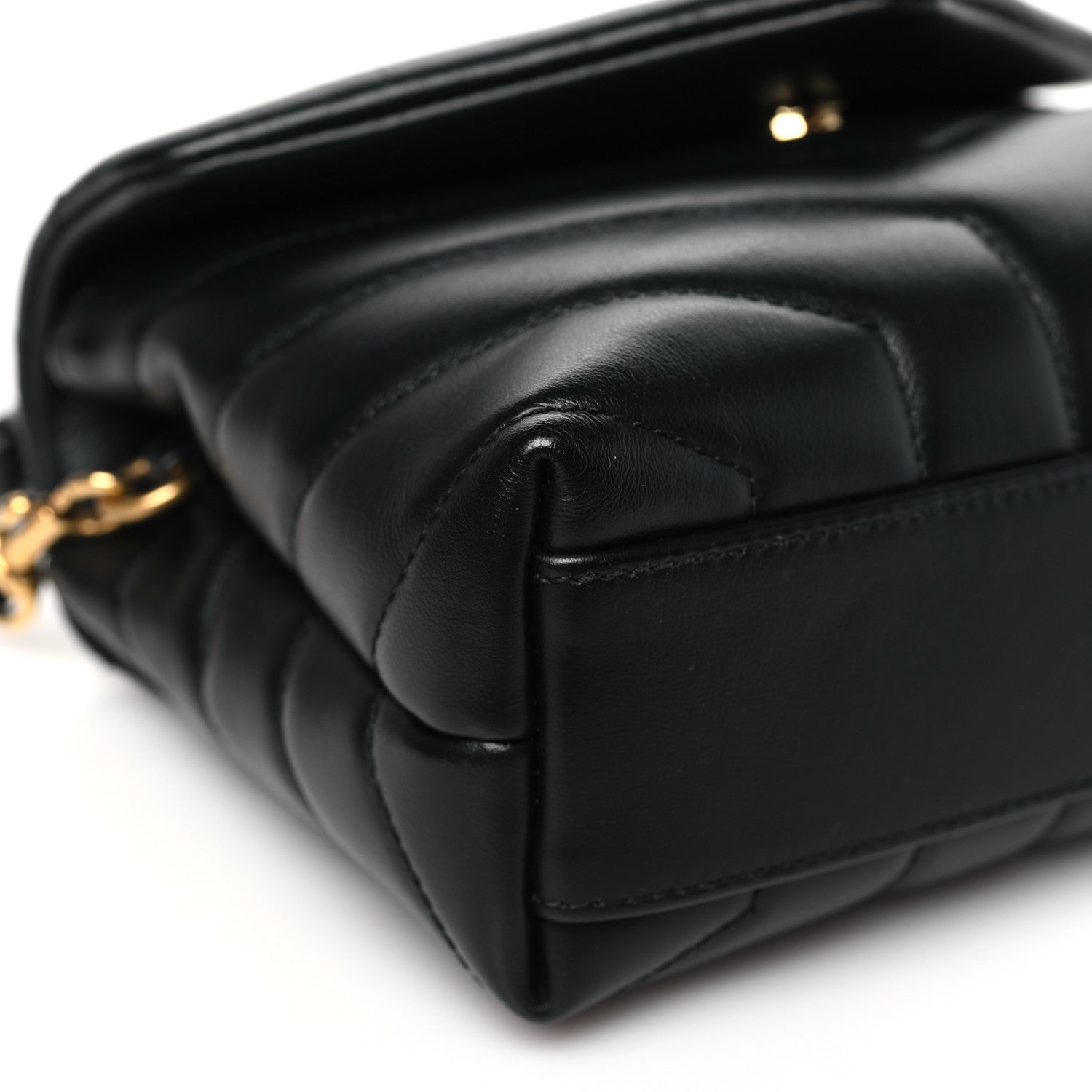 Saint Laurent Calfskin Y Quilted Monogram Toy Loulou Crossbody Bag Black 9 of 11