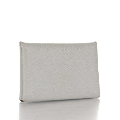 Hermes Epsom Calvi Card Case Gris Mouette 3 of 11