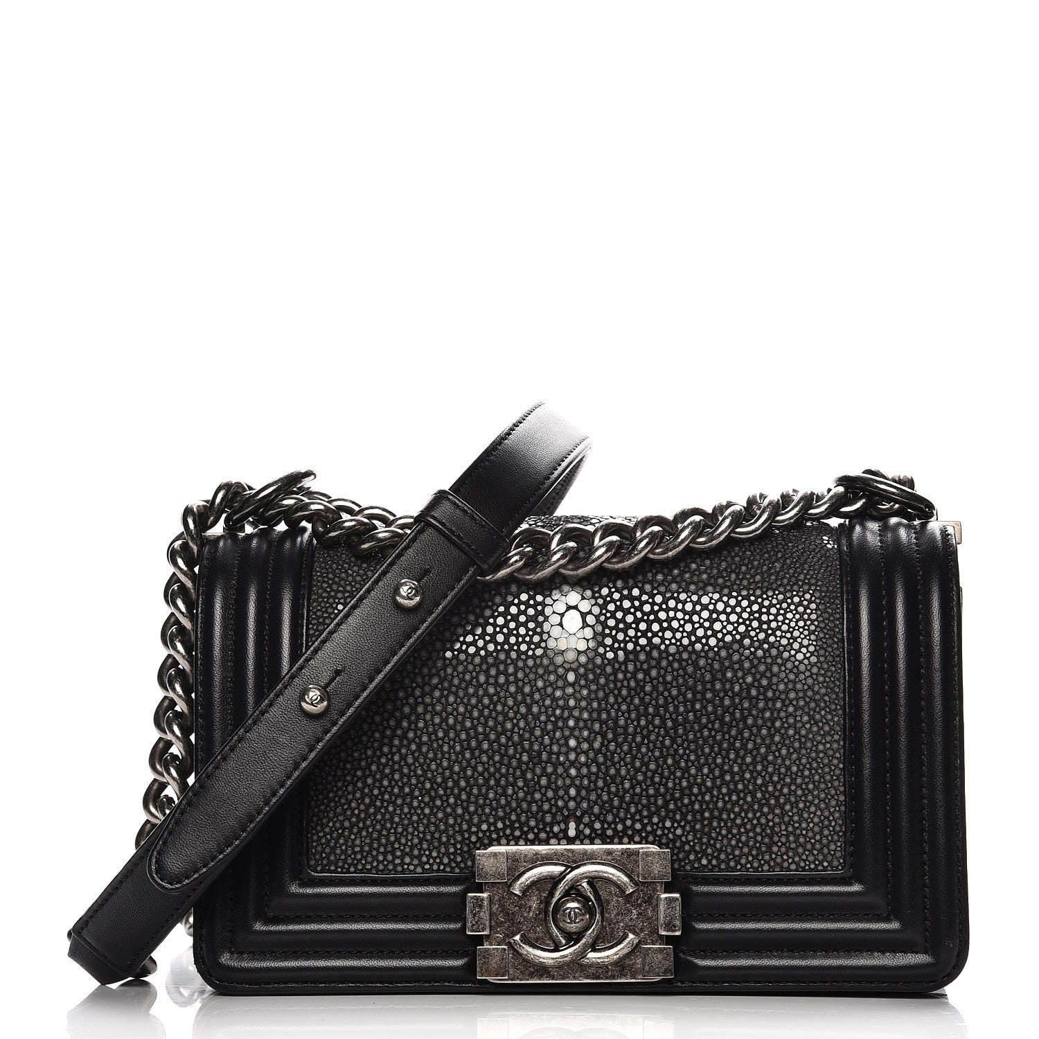 Chanel Galuchat Stingray Small Boy Flap Black 1 of 10