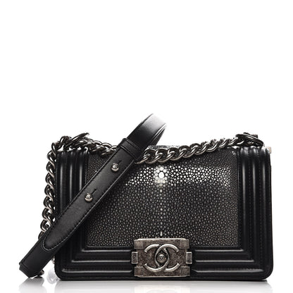 Chanel Galuchat Stingray Small Boy Flap Black 1 of 10
