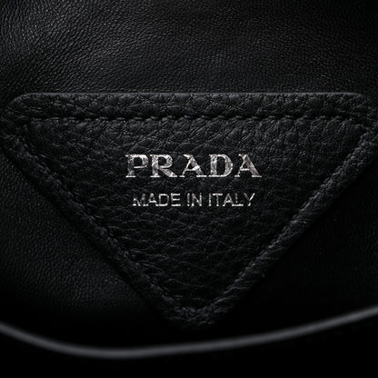 Prada Vitello Daino Soft Medium Dynamique Tote Black 6 of 11