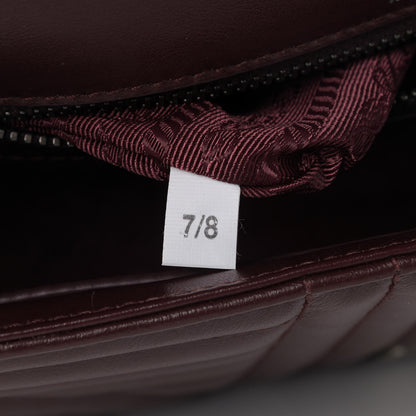 Prada Soft Calfskin Impunture Diagramme Small Chain Flap Shoulder Bag Granato 7 of 10