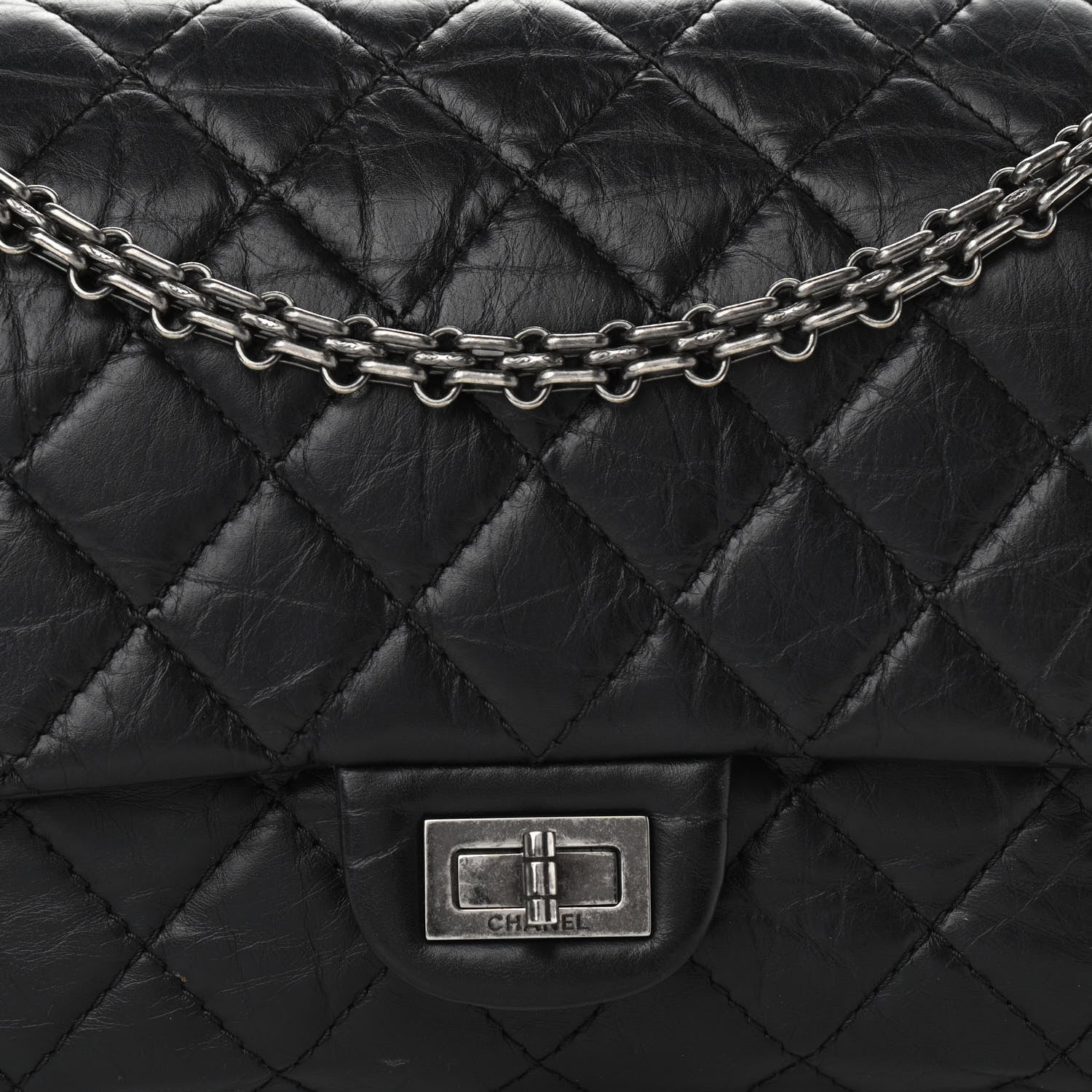 Chanel Aged Calfskin Quilted 2.55 Reissue 226 Flap Black 8 of 12