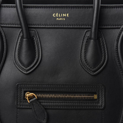 Celine Smooth Calfskin Nano Luggage Black 9 of 9