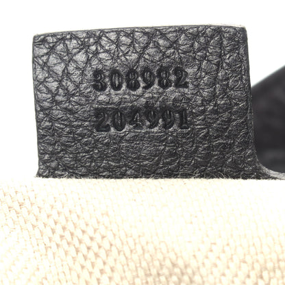 Gucci Pebbled Calfskin Medium Soho Chain Shoulder Bag Black 7 of 17