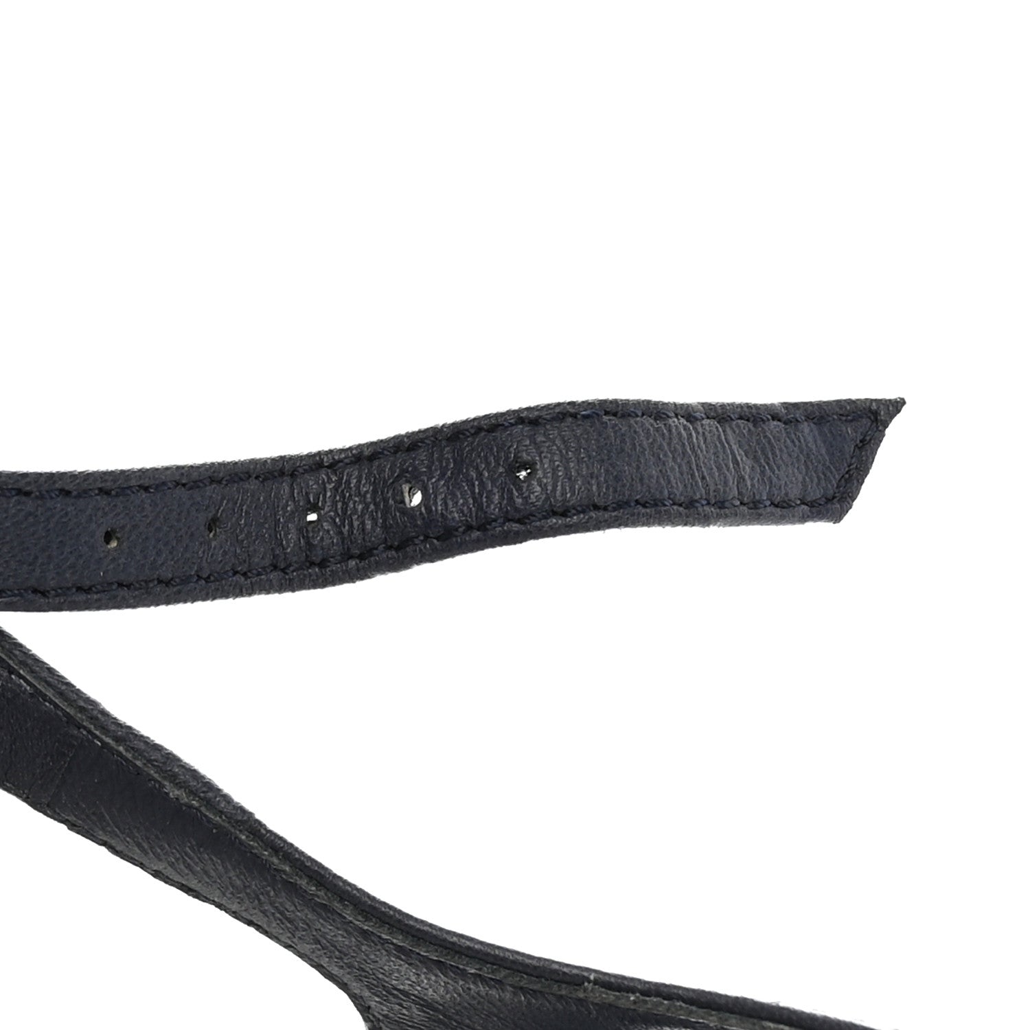 Chanel Lambskin CC Chain Thong Sandals 38.5 Navy 8 of 15