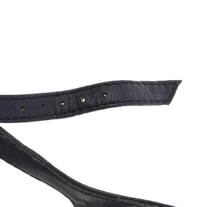 Chanel Lambskin CC Chain Thong Sandals 38.5 Navy 8 of 15