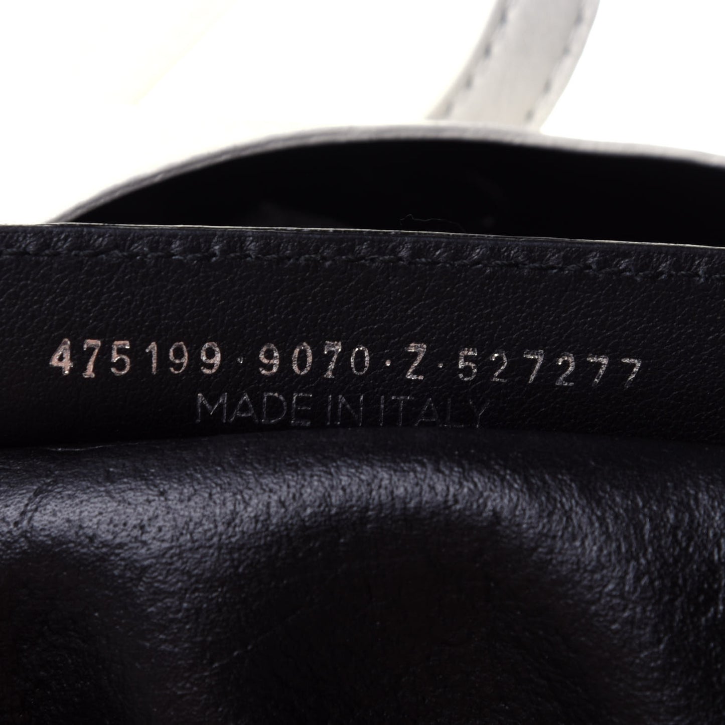 Calfskin Logo Strap Small Everyday Tote White Black