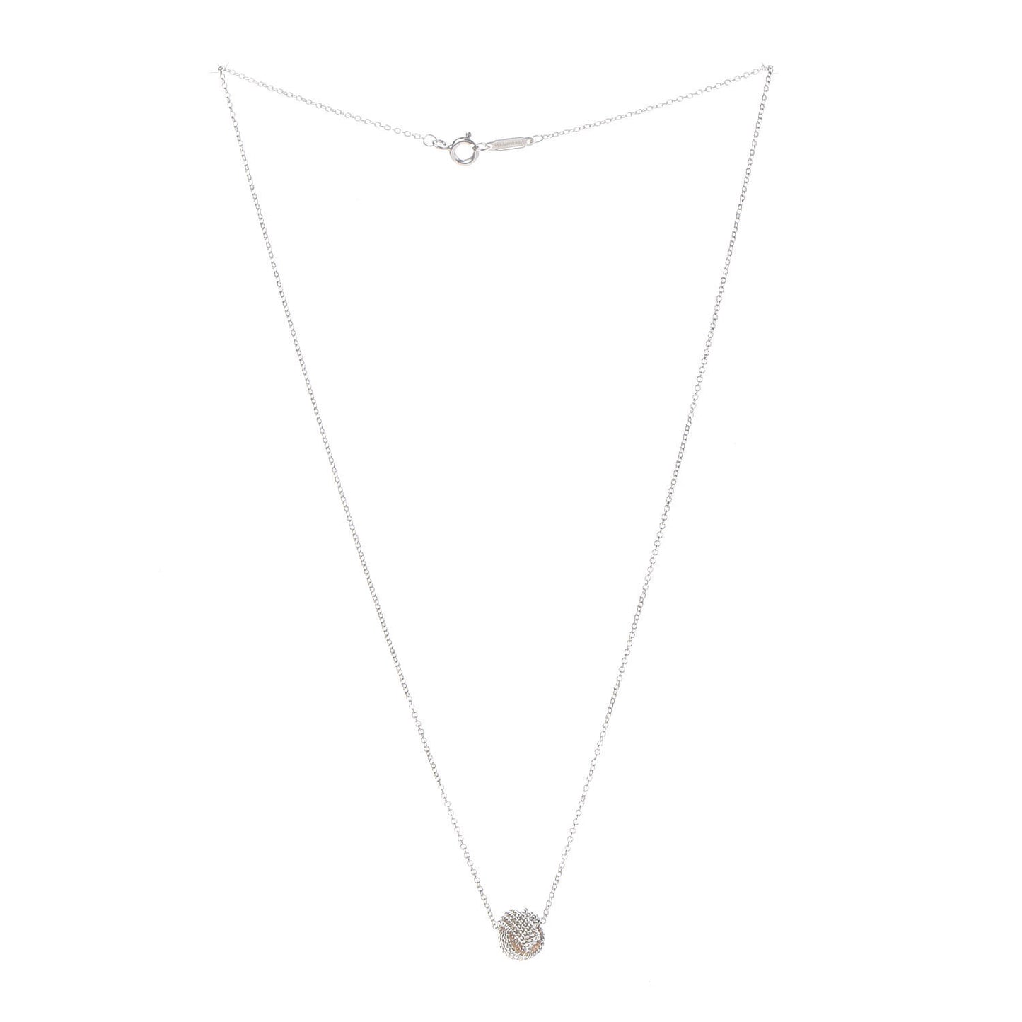 Sterling Silver Twist Knot Pendant Necklace