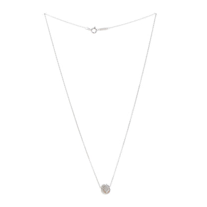 Tiffany Sterling Silver Twist Knot Pendant Necklace 3 of 6