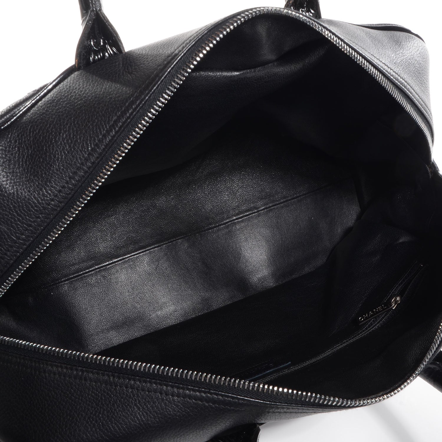 Chanel Caviar Patent Large Bowler Black 5 of 7