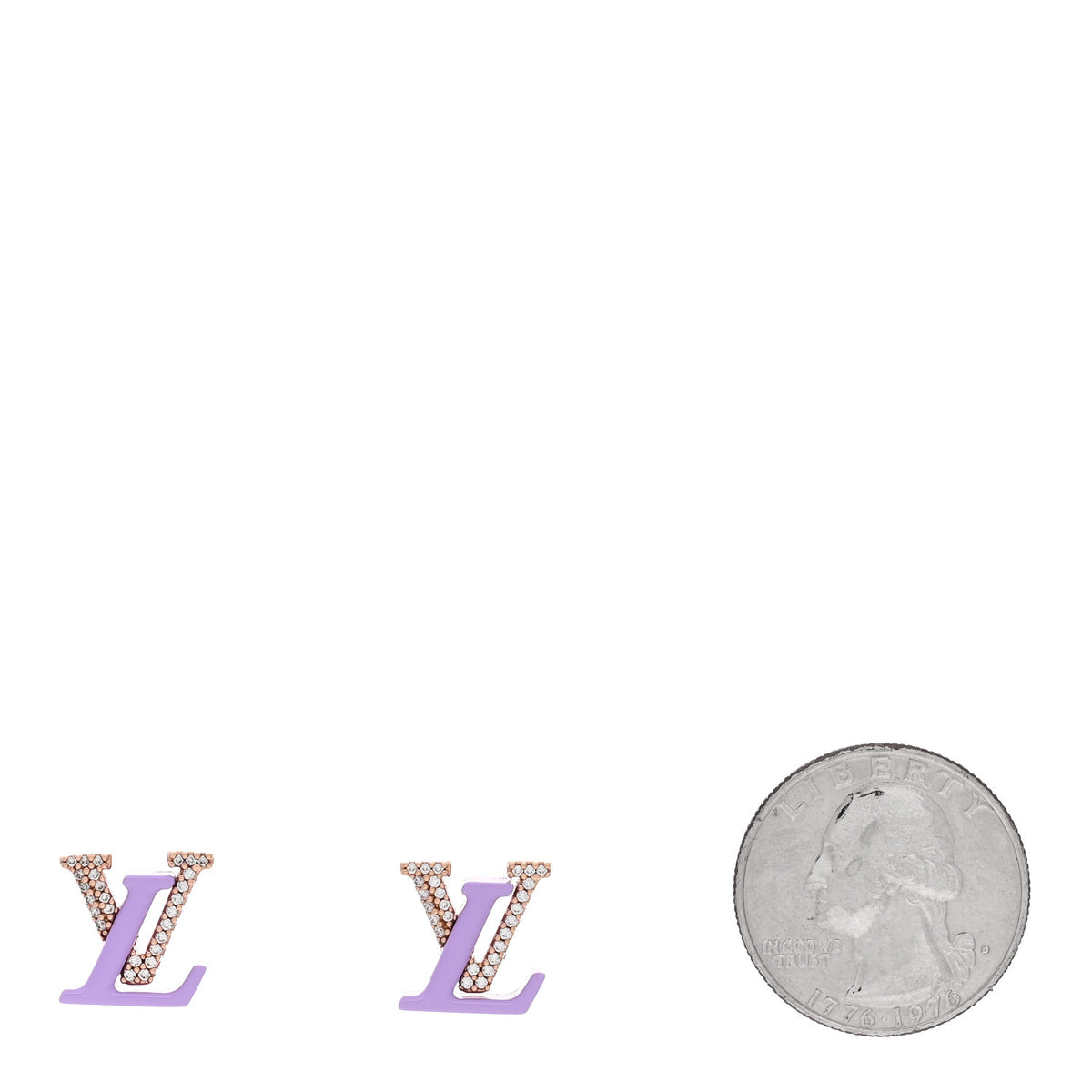 Louis Vuitton Crystal LV Iconic Sweety Earrings Lilac 2 of 4