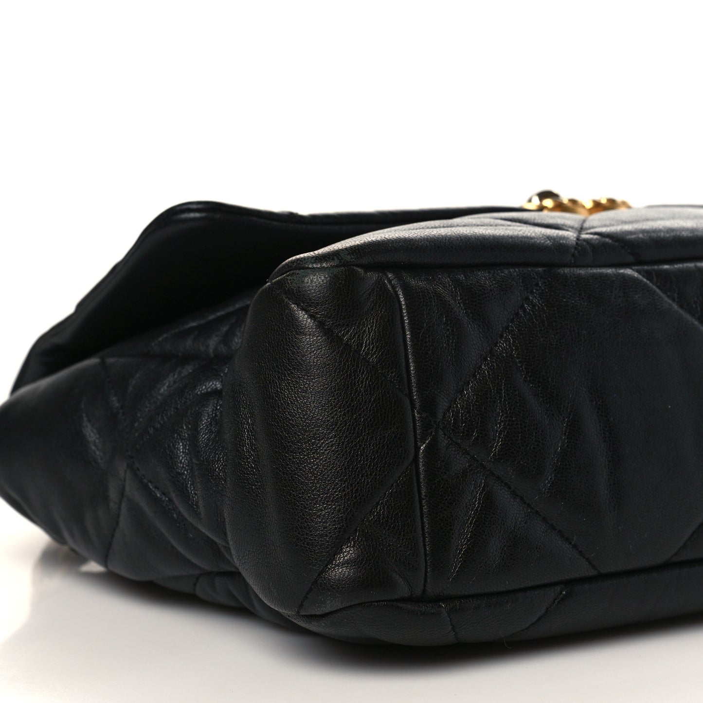Goatskin Quilted Large Chanel 19 Flap Black