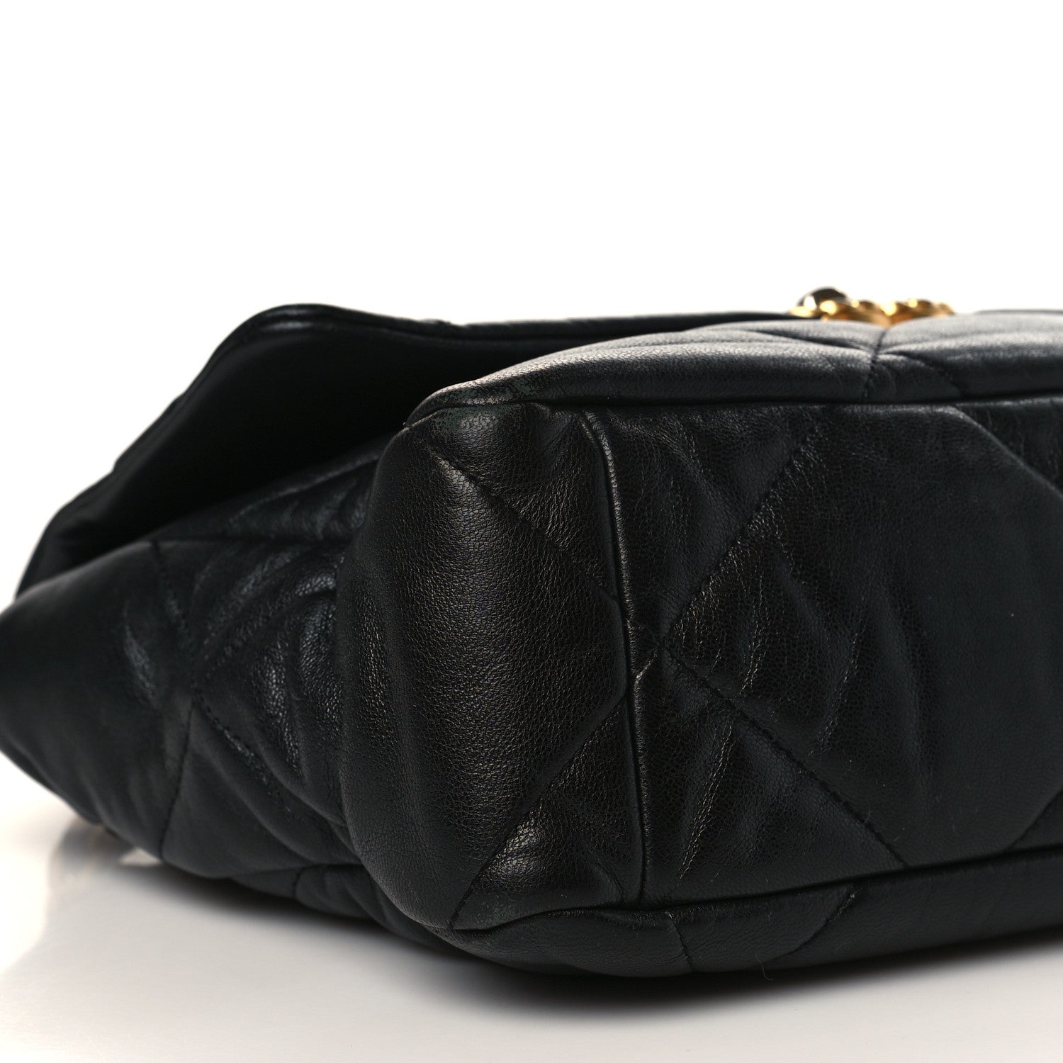 Chanel Goatskin Quilted Large Chanel 19 Flap Black 8 of 9