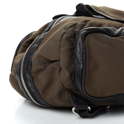 Alexander Wang Lambskin Nylon Marti Backpack Military Green Nickel Hardware 6 of 7
