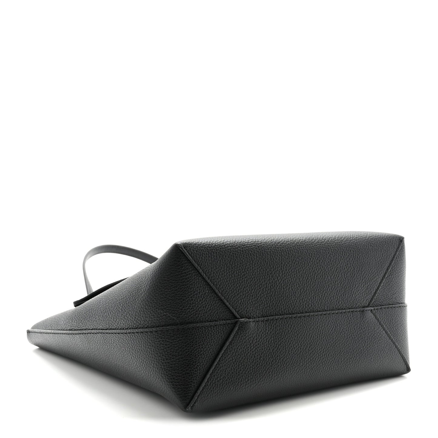 Grained Calfskin Mini Himmel Shopper Tote Black