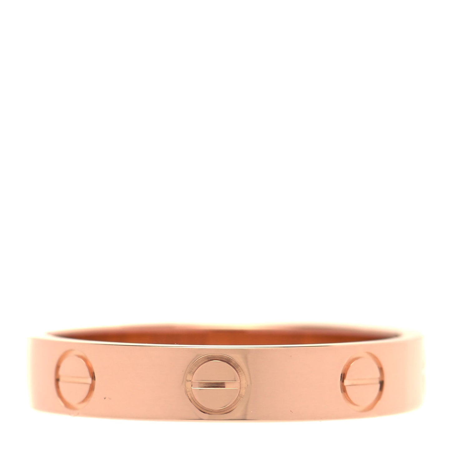18K Pink Gold 3.5mm LOVE Wedding Band Ring 54 6.75