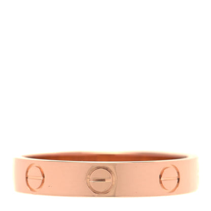 Cartier 18K Pink Gold 3.5mm LOVE Wedding Band Ring 54 6.75 3 of 5