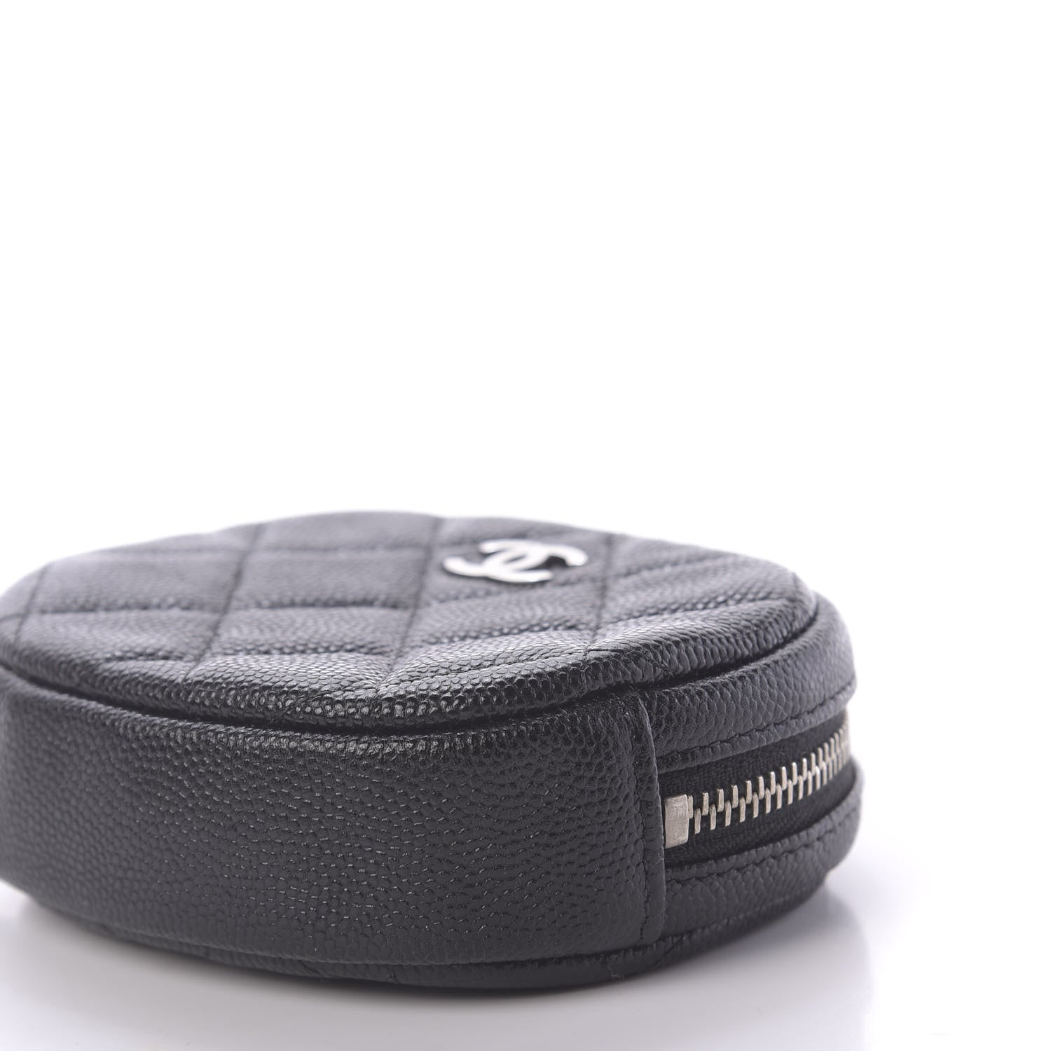 Chanel Caviar Quilted Zip Around Classic Coin Purse Black 7 of 9