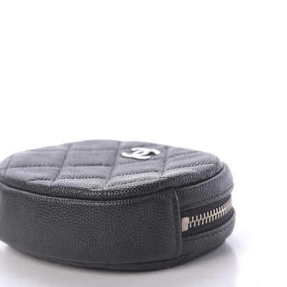 Chanel Caviar Quilted Zip Around Classic Coin Purse Black 7 of 9