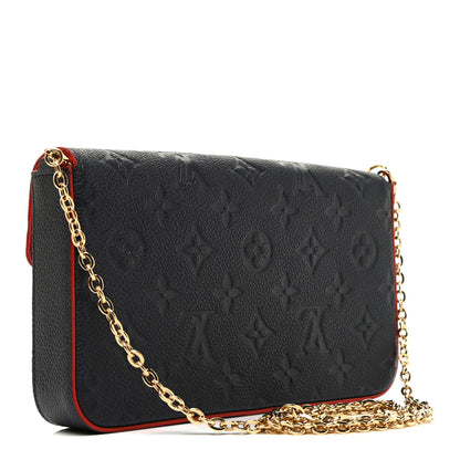 Louis Vuitton Empreinte Pochette Felicie Chain Wallet Marine Rouge 4 of 12