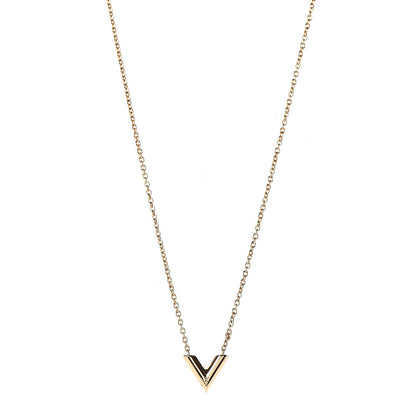 Louis Vuitton Essential V Necklace Gold 1 of 7