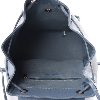Chanel Caviar Quilted Business Affinity Backpack Light Blue 5 of 14