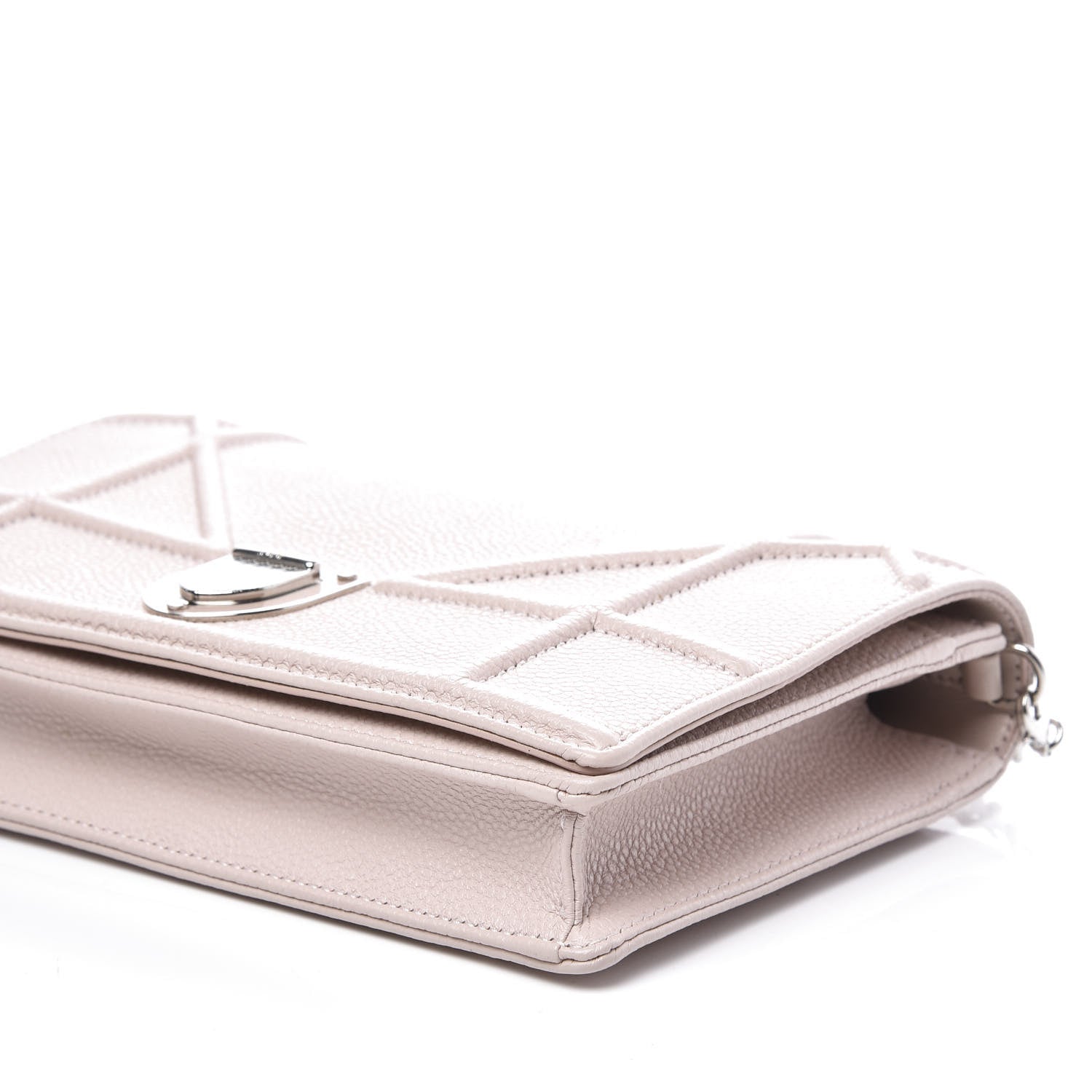 Christian Dior Grained Calfskin Diorama Wallet on Chain Pouch Rose Poudre 6 of 12