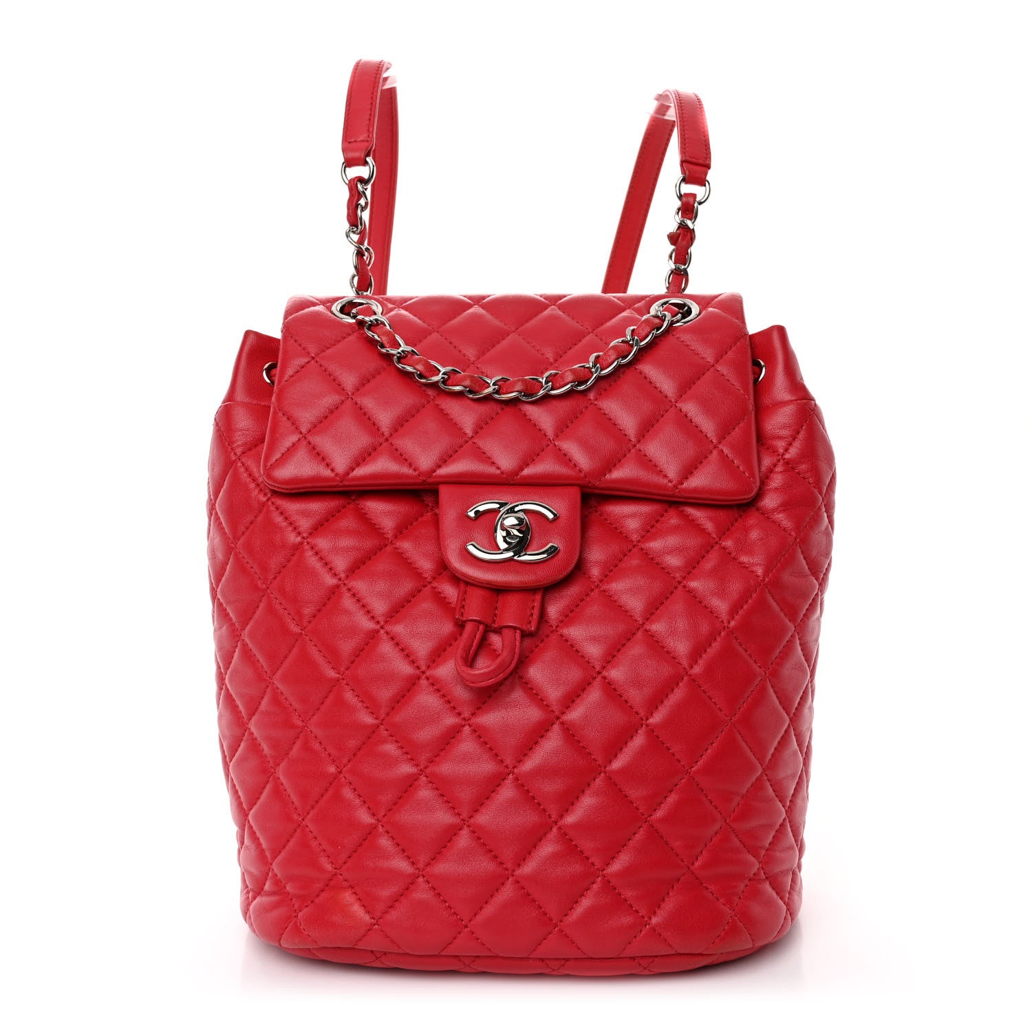 Chanel Lambskin Quilted Small Urban Spirit Backpack Red 1 of 10