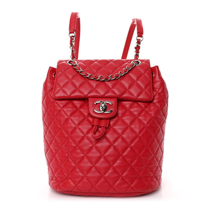 Chanel Lambskin Quilted Small Urban Spirit Backpack Red 1 of 10