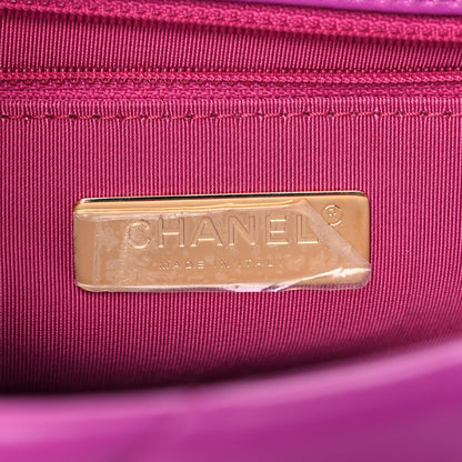 Chanel Lambskin Quilted Medium Chanel 19 Flap Purple 6 of 11