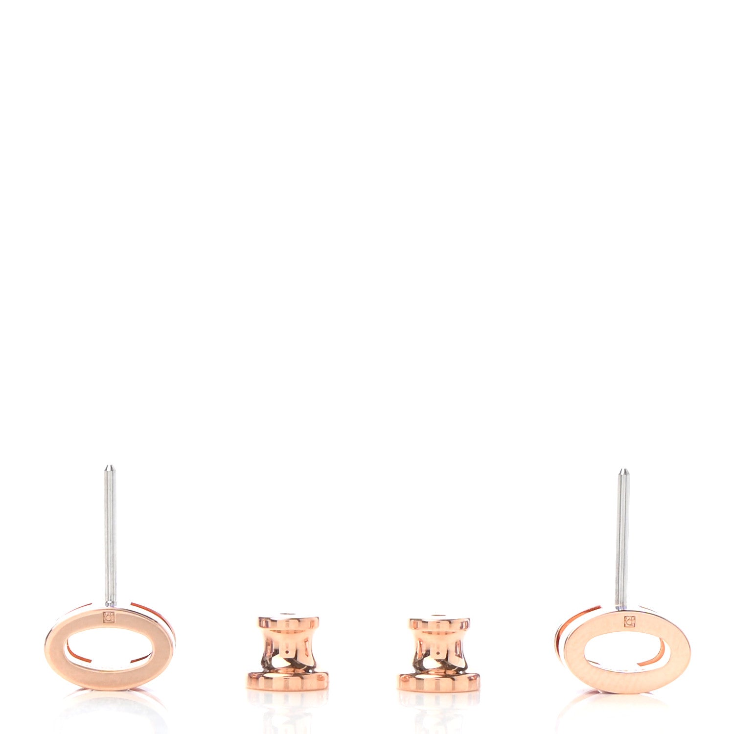 Hermes Rose Gold Lacquered Mini Pop H Earrings Lilac 3 of 8
