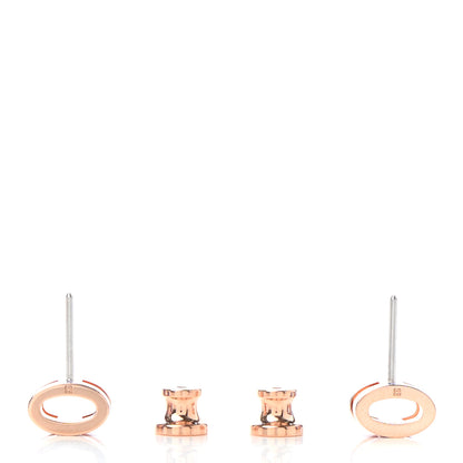 Hermes Rose Gold Lacquered Mini Pop H Earrings Lilac 3 of 8