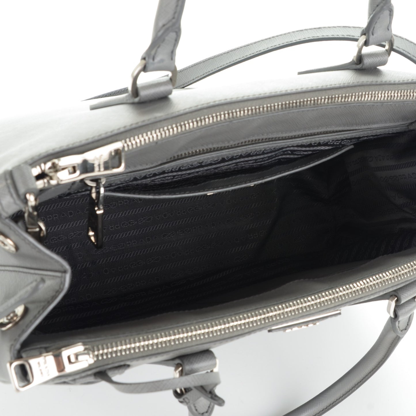 Saffiano Medium Galleria Double Zip Tote Marmo