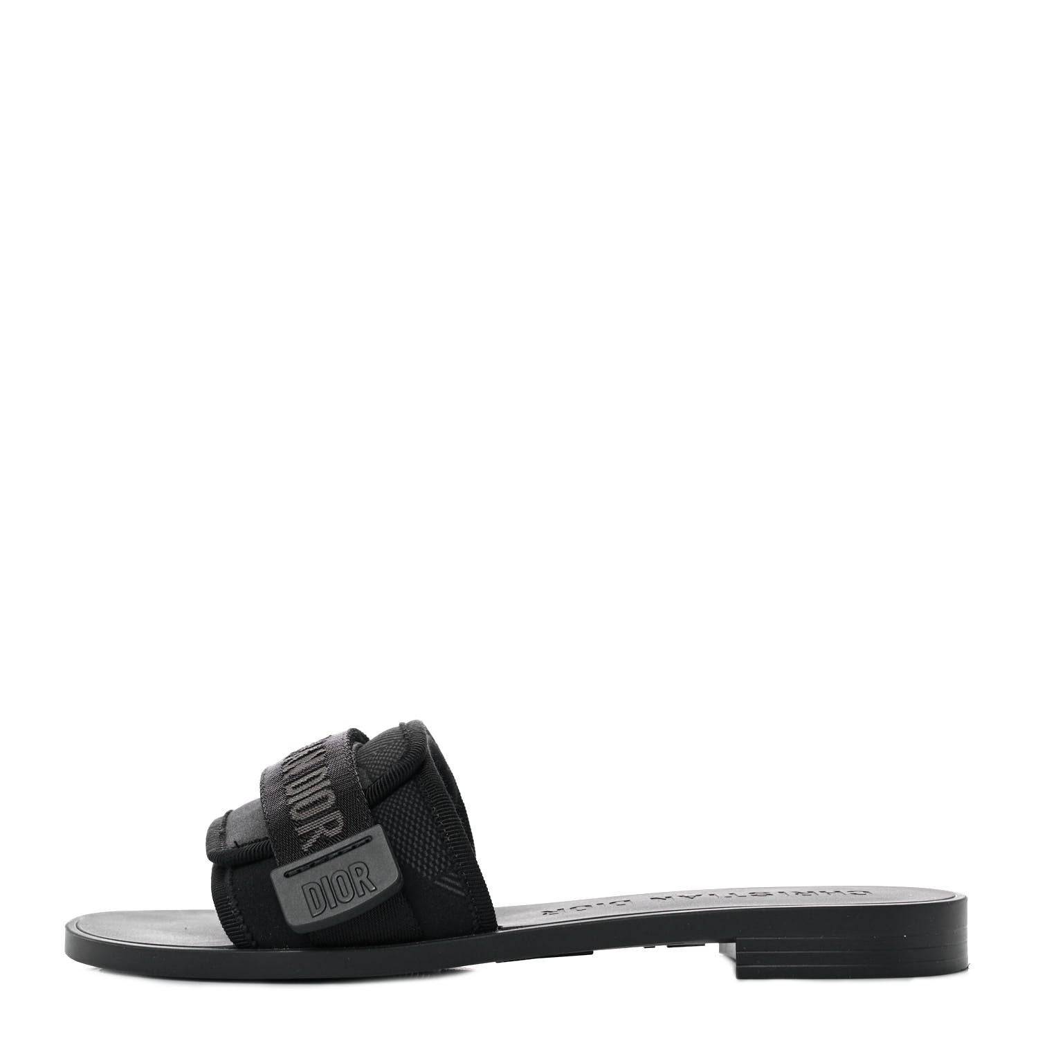 Christian Dior Technical Stretch Fabric Camouflage Dio(r)evolution Slide Sandals 35 Black Military 1 of 8