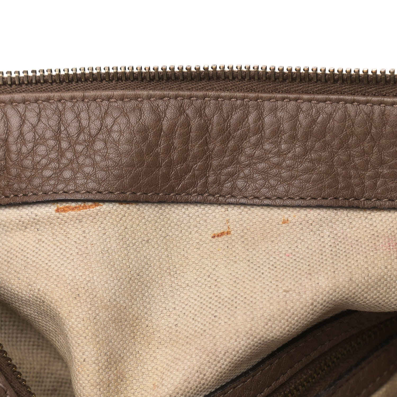 Gucci Pebbled Calfskin Twill Hobo Brown 9 of 17