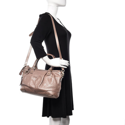 Gucci Metallic Microguccissima Medium Sukey Top Handle Bag Dark Cipria 2 of 11