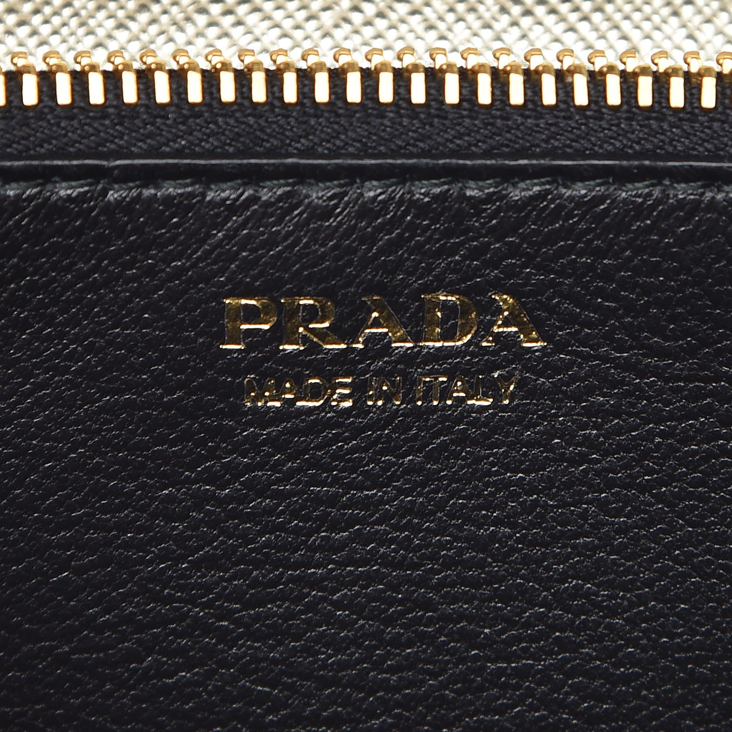Prada Metallic Saffiano Lux Chain Wallet Pirite 6 of 7