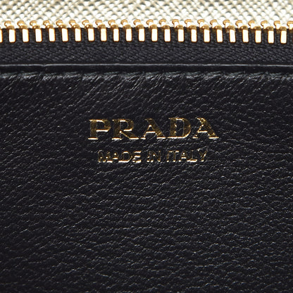 Prada Metallic Saffiano Lux Chain Wallet Pirite 6 of 7