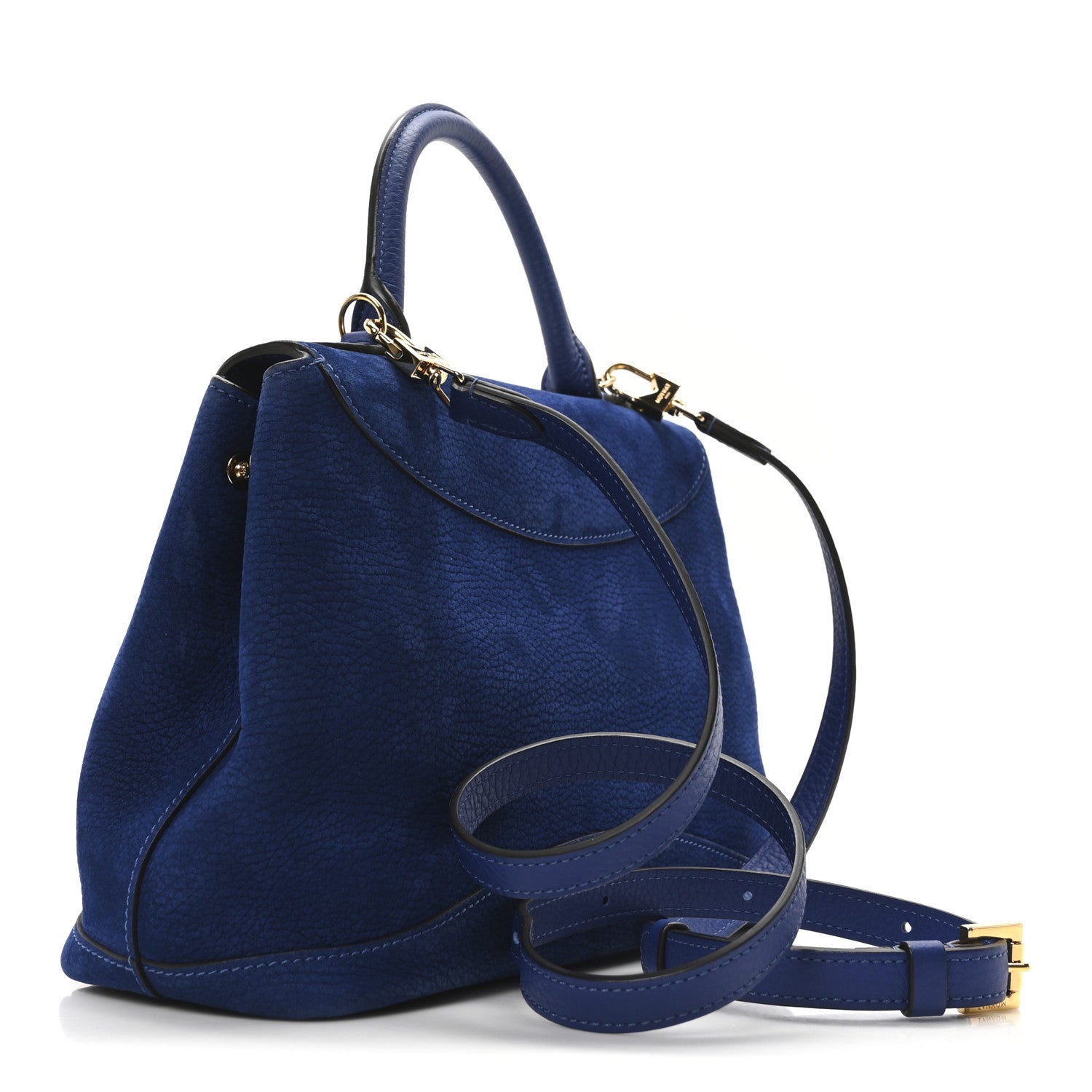 Moynat Nubuck Gabby PM Blue 3 of 9